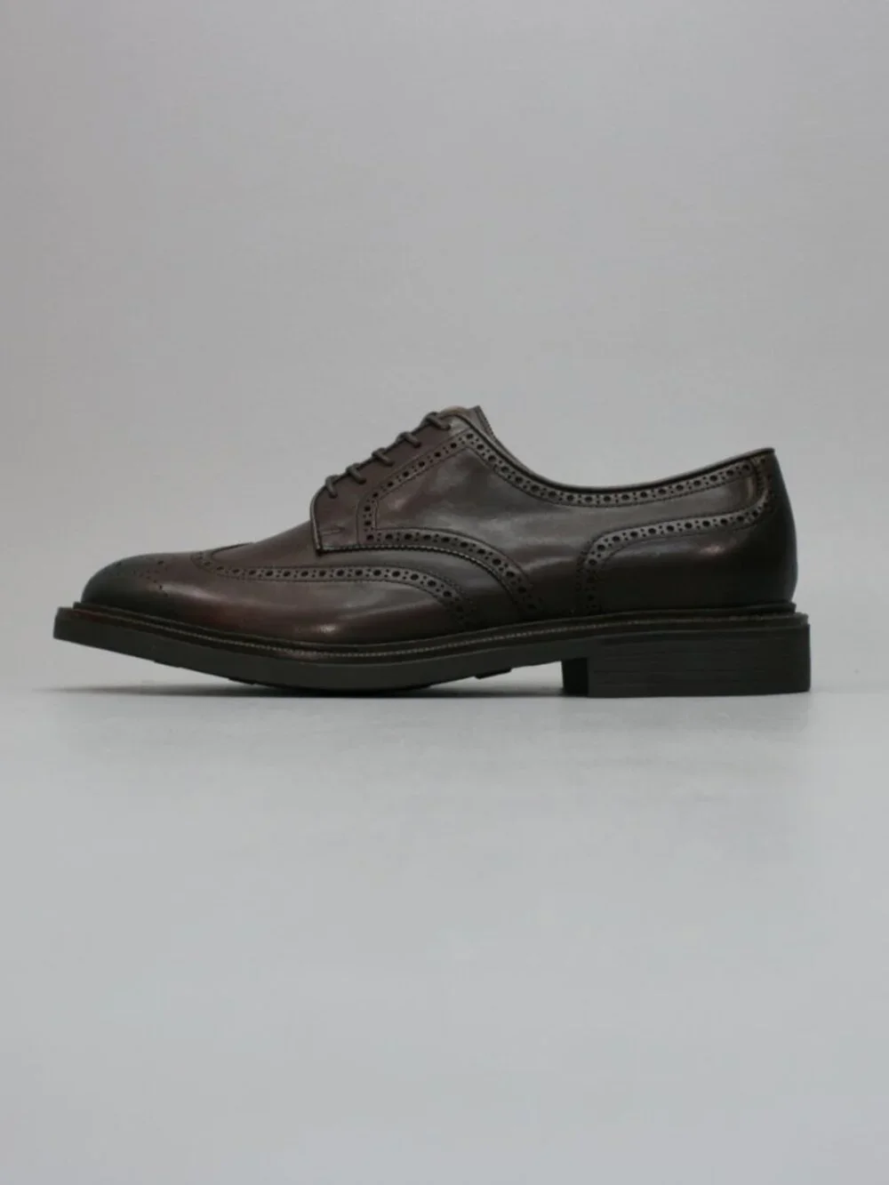Polo Ralph Lauren Men's 9.5 Asher Wingtips Brown Calf Leather Oxford Dress Shoes